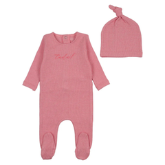 Bee and Dee - Tada! Footie/Beanie - Bright Rose