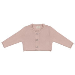 Bee & Dee Rose Knit Cardigan Elegant Pink Boutique Newborn Toddler Layering Piece