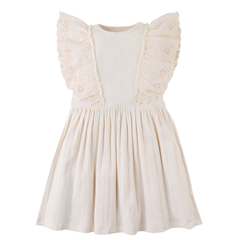 Gingersnaps Liberty Multiribbed Dress with Eyelet Ruffle Sleeve