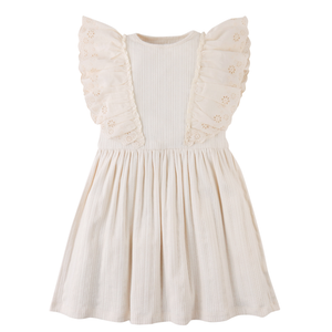 Gingersnaps Liberty Multiribbed Dress with Eyelet Ruffle Sleeve