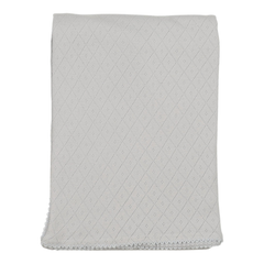 Bee and Dee Sky Blue Double Diamond Blanket Geometric Textured Newborn Toddler Luxury Nursery Accessory