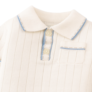 Gingersnaps Baby Reiner Polo Shirt with Striped Tipping Accents