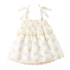 Gingersnaps Baby Katie Embroidered Tiered Dress – Tie Straps