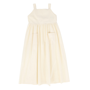 Girls’ Pocket Maxi Jumper – Oatmeal Casual Knit Dress
