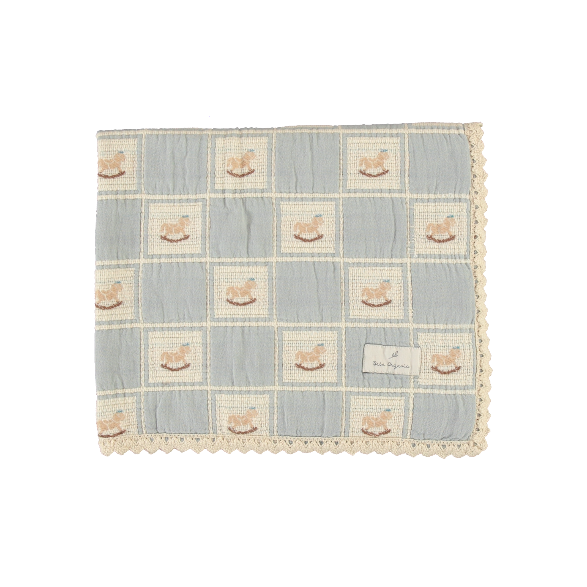 Bebe Organic Rocking Horse Blanket – Soft Knit Baby Comfort