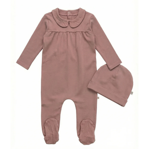 Dottie Lou - Mauve Classic Collar Footie Set