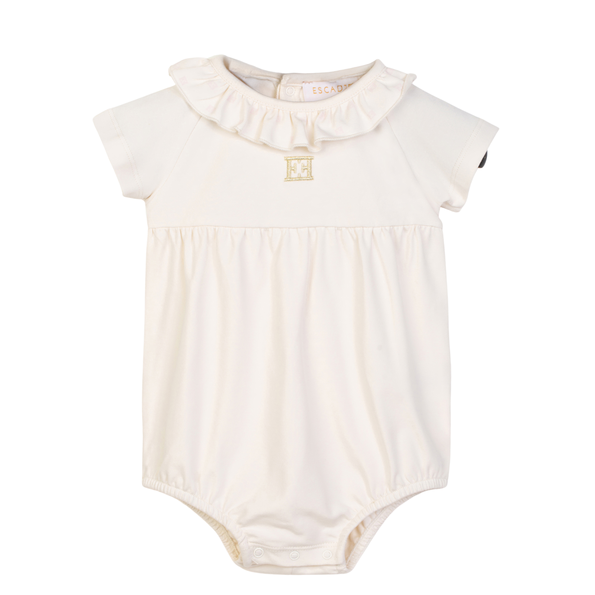 Escada Infant Girl Short Sleeve Onesie – Luxury Cotton Bodysuit