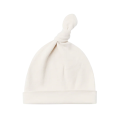 Quincy Mae Ivory Knotted Baby Hat | Organic Cotton Newborn Beanie