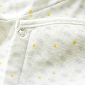 Petit Bateau - Baby Side Snap Footie – Cloud Print Organic Cotton Newborn Sleeper