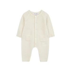 Tartine et Chocolat Cream Knit Jumpsuit