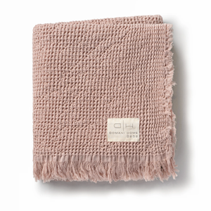DH Waffle Muslin Baby Blanket – Soft & Breathable in Cream, Blue & Pink