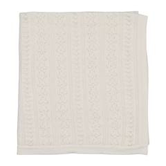 Bee & Dee Chalk White Intricate Blanket Textured Minimalist Boutique Newborn Toddler Luxury Accessory