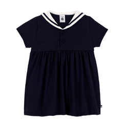 Petit Bateau - Baby Girl Sailor Collar Dress – Navy