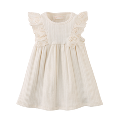 Gingersnaps Baby Elowyn Ruffle Sleeved Dress with Embroidery