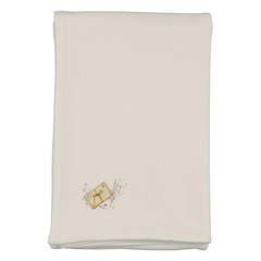 Bee & Dee Chalk White Mail and Flowers Blanket Whimsical Minimalist Boutique Newborn Toddler Girls Nursery Accessory