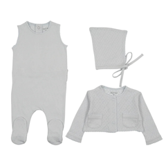 Bee & Dee Sky Blue Double Diamond Outfit Geometric Textured Newborn Toddler Boutique Clothing