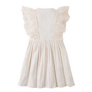Gingersnaps Liberty Multiribbed Dress with Eyelet Ruffle Sleeve
