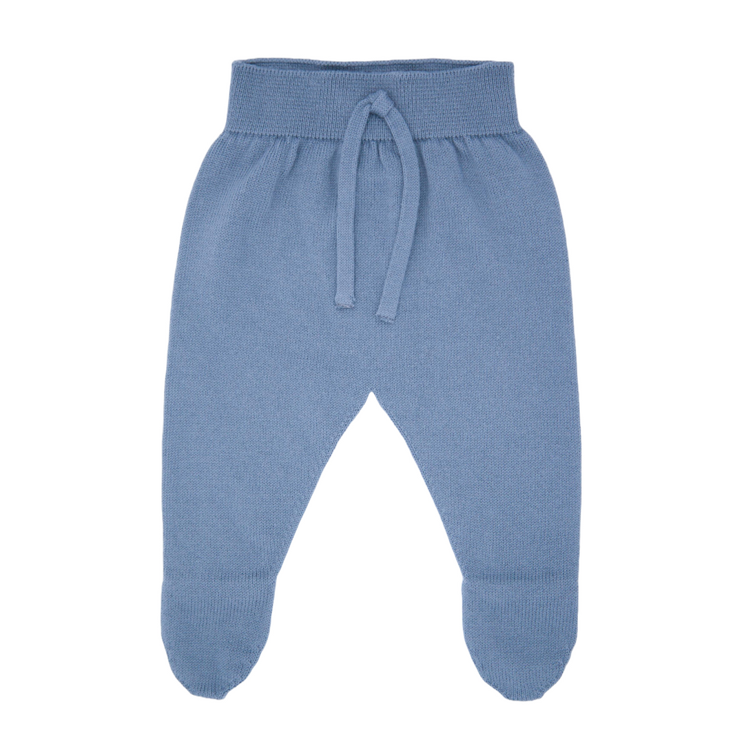 LI + ME Ocean Liam Knit Footie Pants