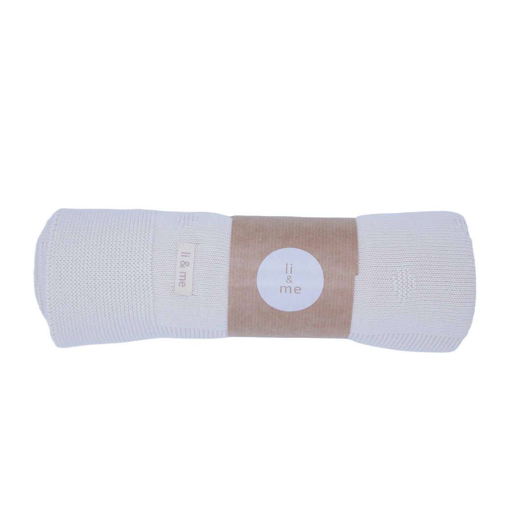 LI + ME Mia Cream Knit Blanket