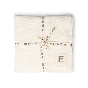 Fragile Off White Knit Textured Baby Blanket | Luxurious Soft Newborn Blanket