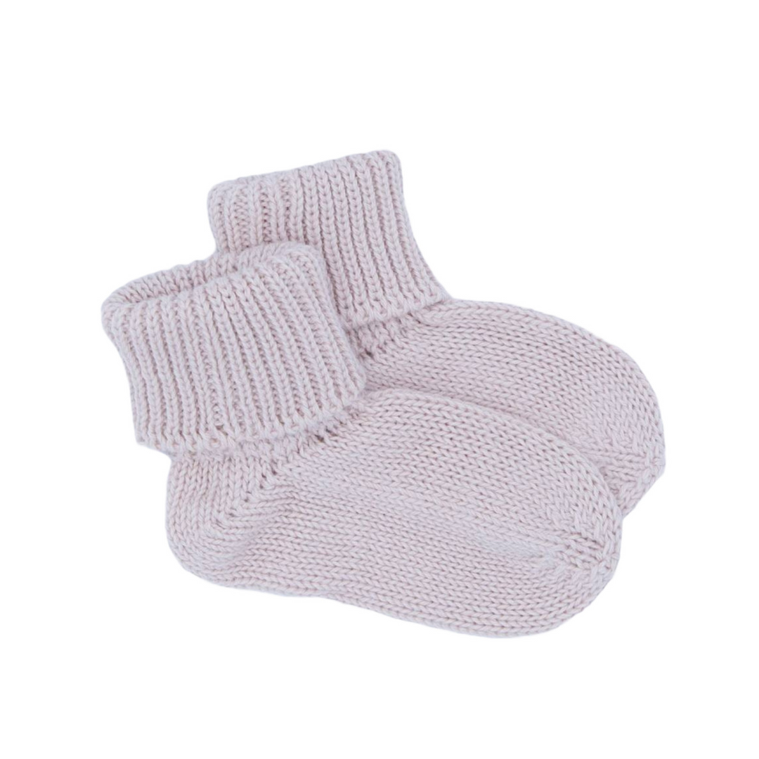 LI + ME Juno Light Pink Knit Socks