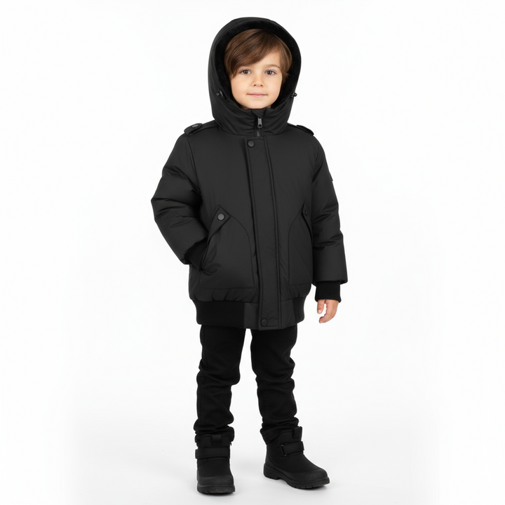 Raygo Black Boys Jacket | Classic, Warm & Everyday Stylish