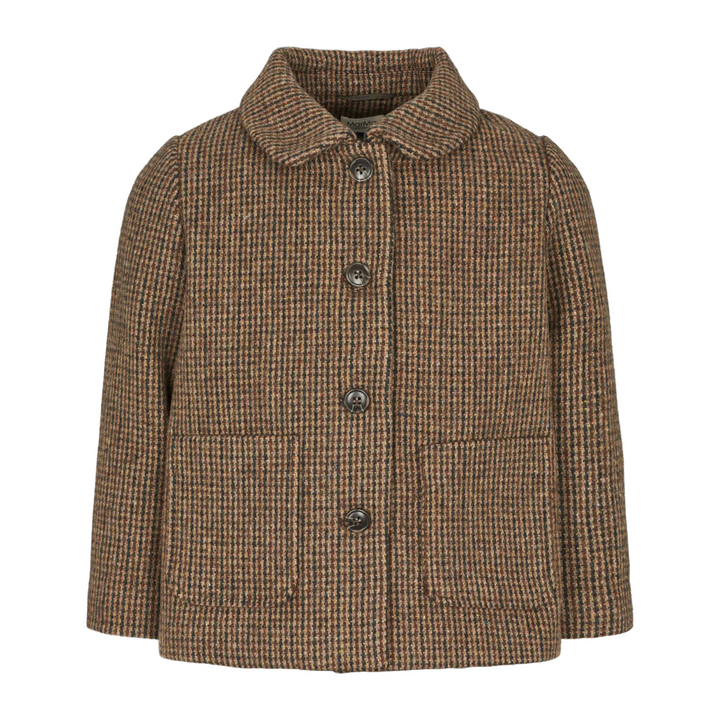 MarMar Earthy Check Oval Jacket | Cozy, Timeless & Nordic-Inspired