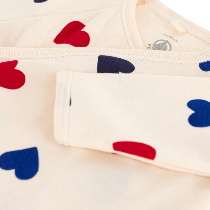 Petit Bateau | Side Snap Heart Footie