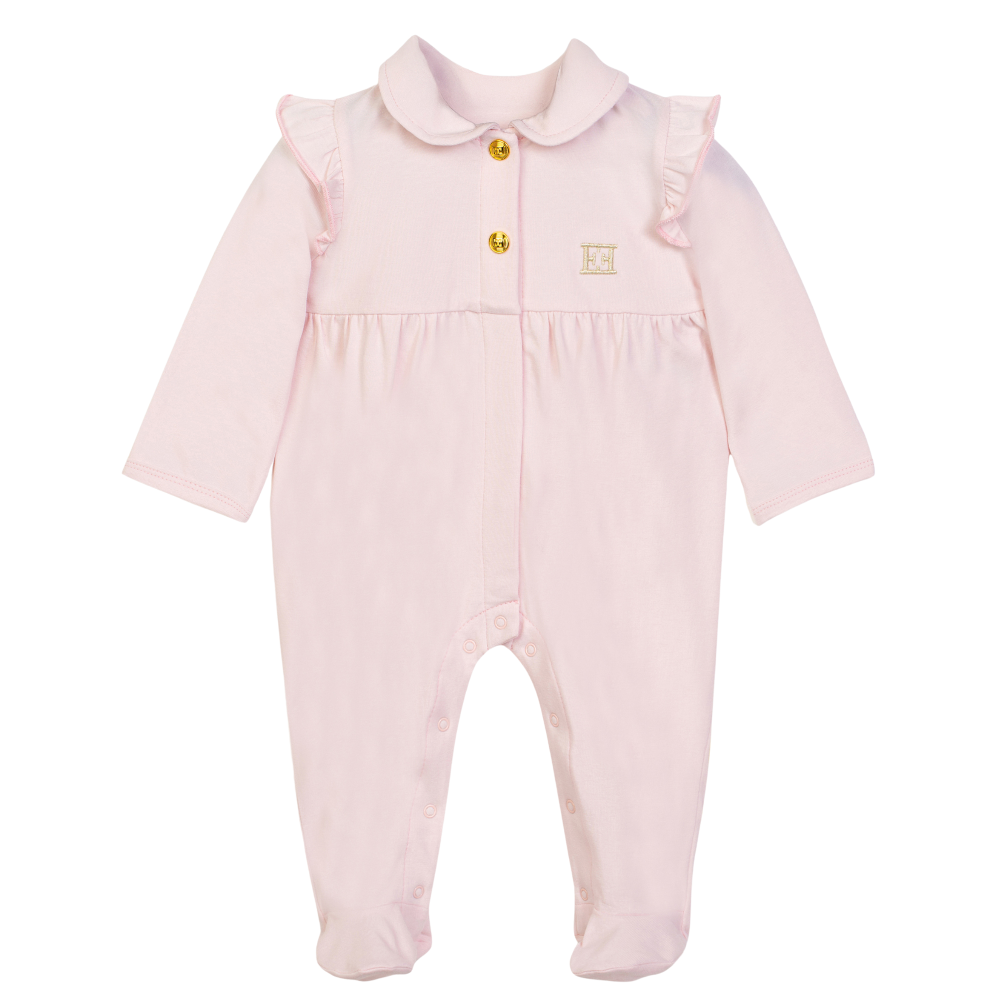 Escada Infant Girl Long Sleeve Footie – Luxury Baby Sleepsuit