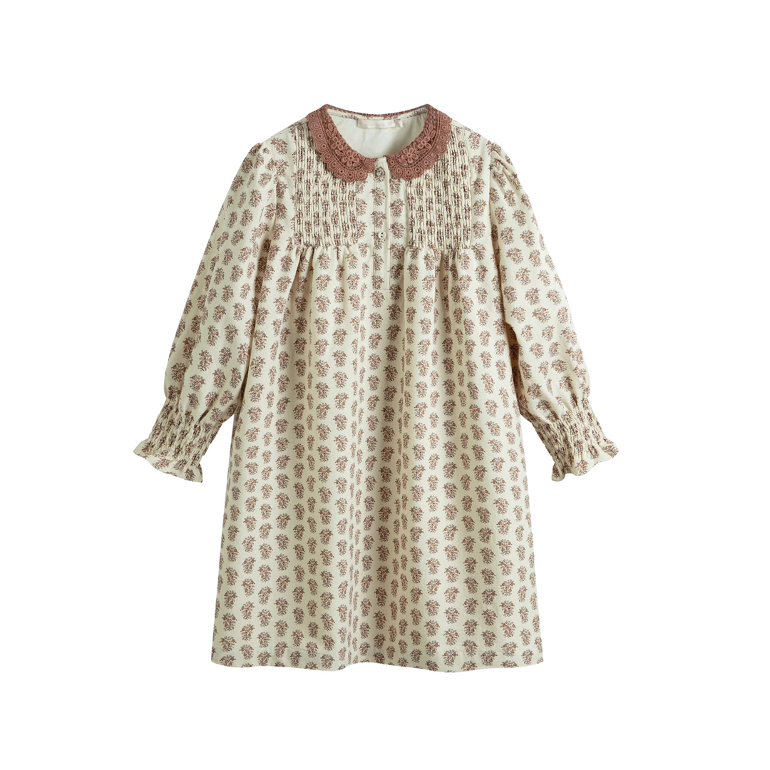 C'era Una Volta Loredana Cream Flower Dress