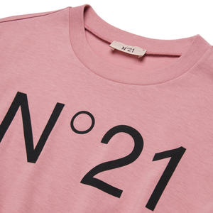N21 Girls Logo T-Shirt Dress with Tie Waist – Short Sleeve