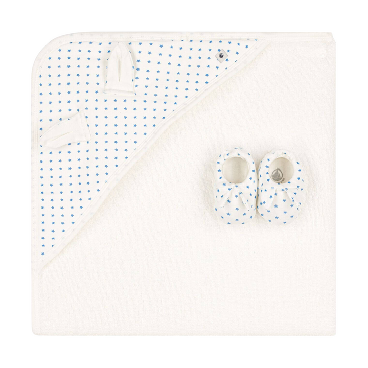 Petit Bateau | Baby Gift Set of Bath Towel & Booties