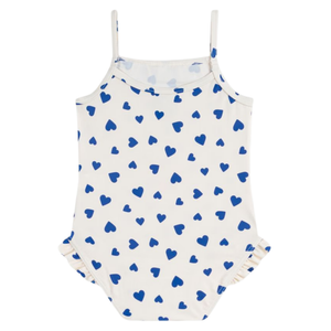 Petit Bateau - Baby Girl Heart Print Swimsuit