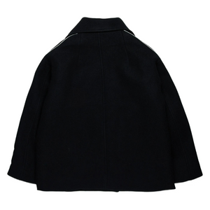 N°21 Kids Black Cropped Coat – Luxury Italian Tailoring with a Sporty Edge