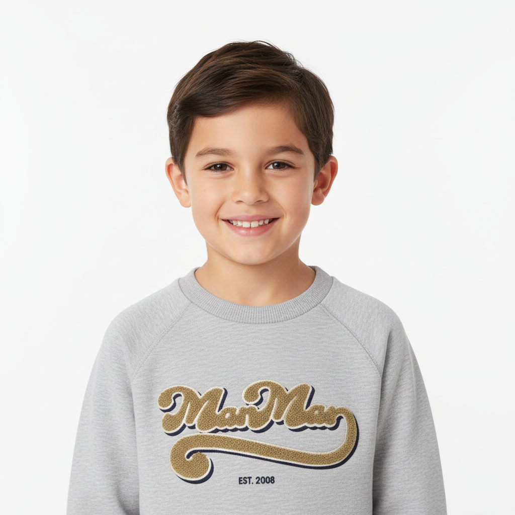 MarMar Copenhagen Theos Sweatshirt – Dark Bronze Logo Unisex Kids Pullover