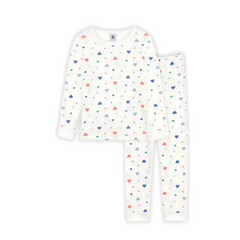 Petit Bateau - Heart‑Print Fitted‑Leg Pyjama