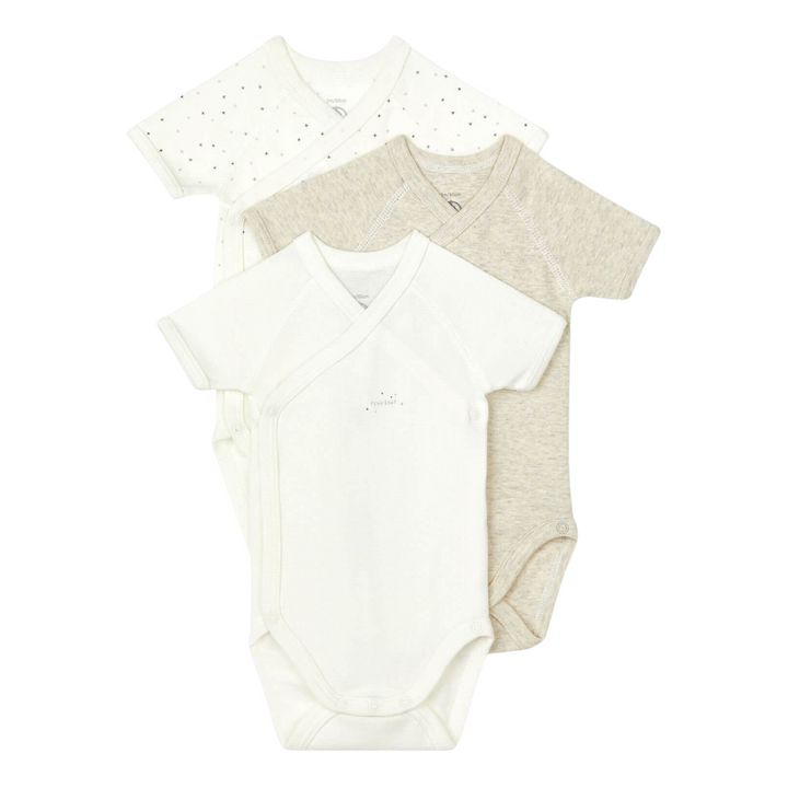 Petit Bateau | Baby Bodysuit Organic Cotton Pack of 3