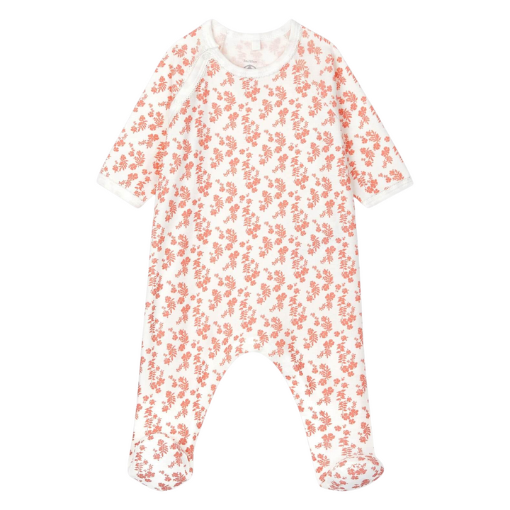 Petit Bateau | Baby Organic Cotton Side Snap Footie Sleepsuit