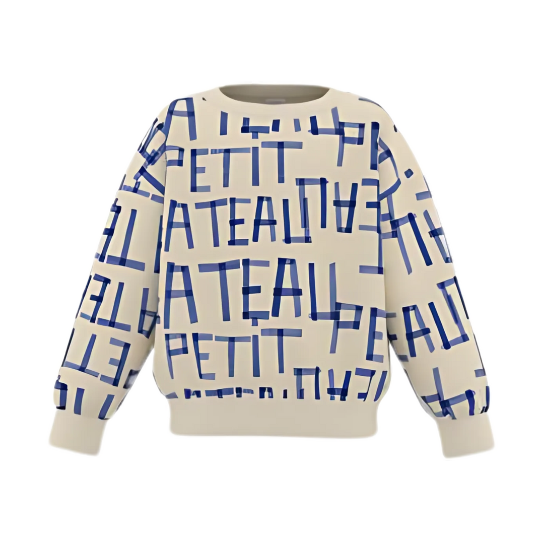 Petit Bateau Boy Logo Printed Sweatshirt