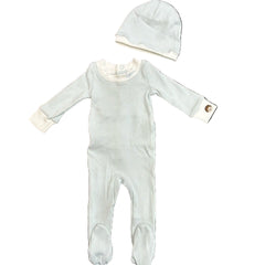 parni light blue boys baby footie