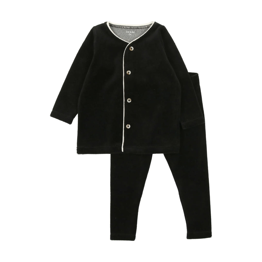 Bee & Dee Black Velour Loungewear