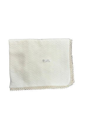 Latte Ivory Baby Lace Blanket