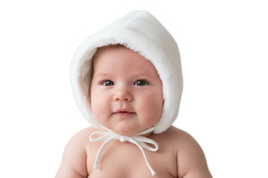 Latte White Fur Bonnet