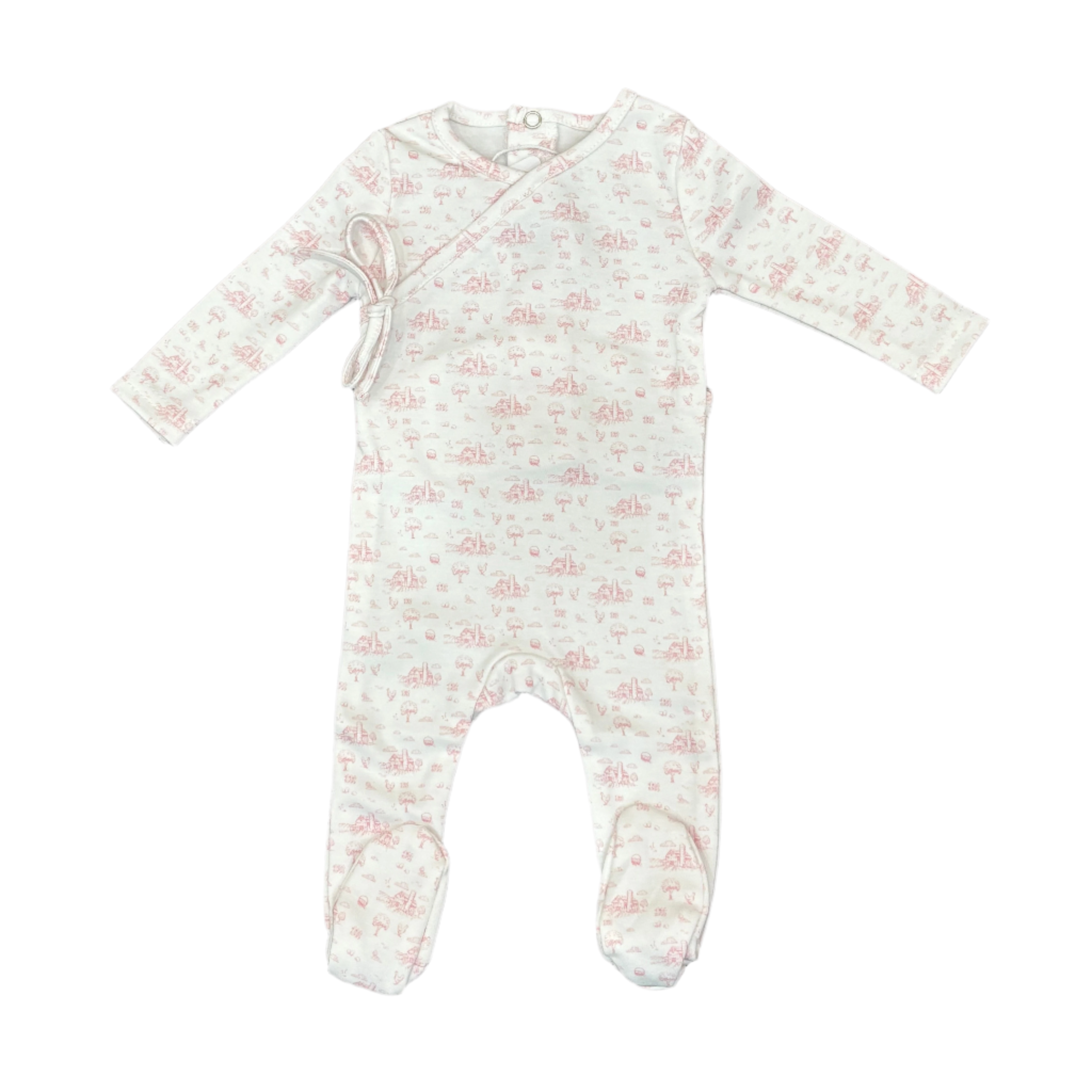 Baby Farmhouse Print Footie - Great Baby Gift for Soft Skin - Mini Label