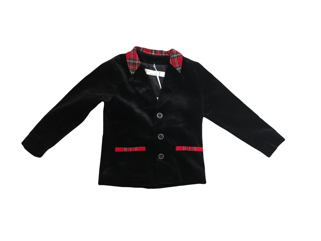 Mini Nod Velvet Boy Suit Black/Red