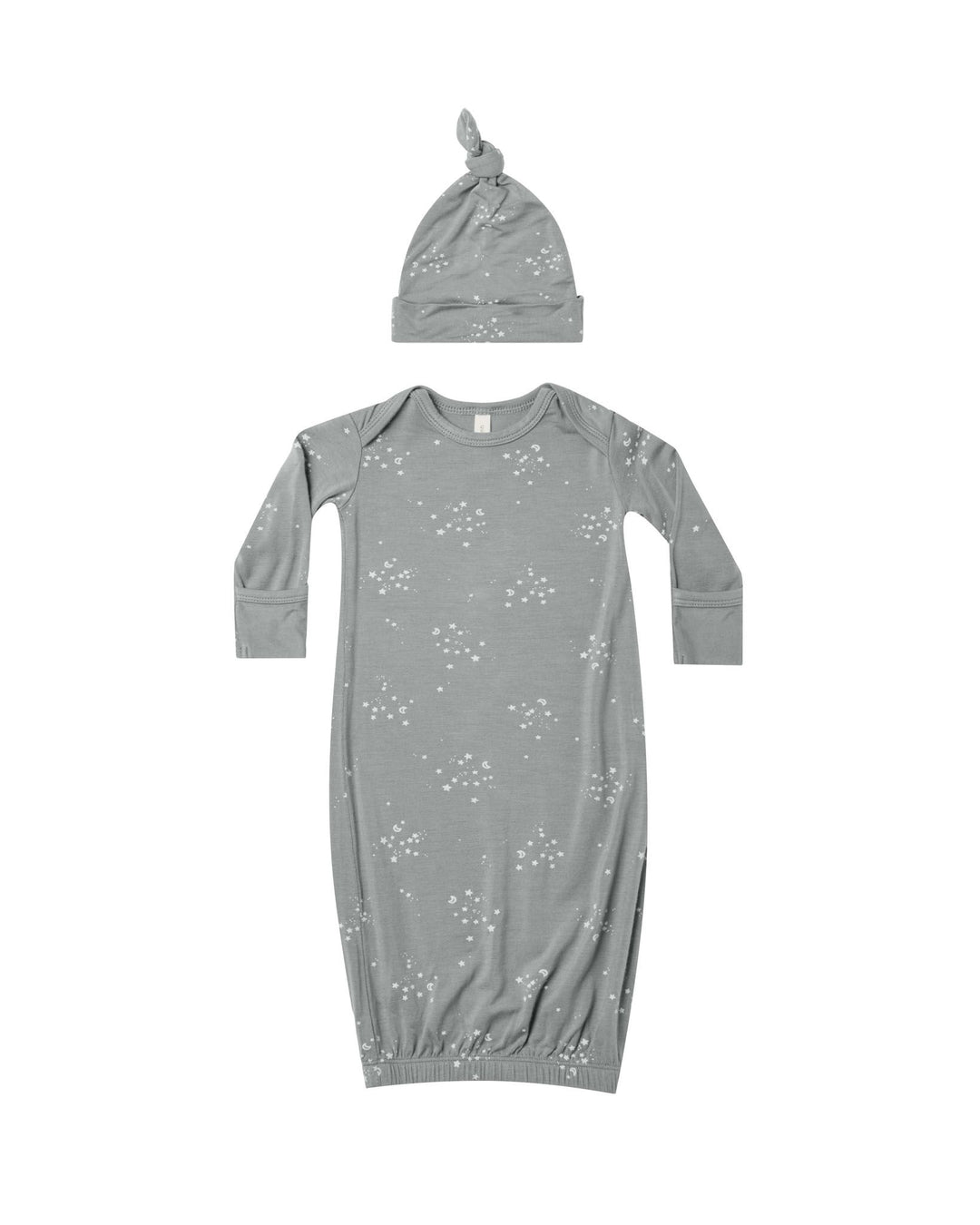 Quincy Mae Twinkle Bamboo Baby gown with Hat