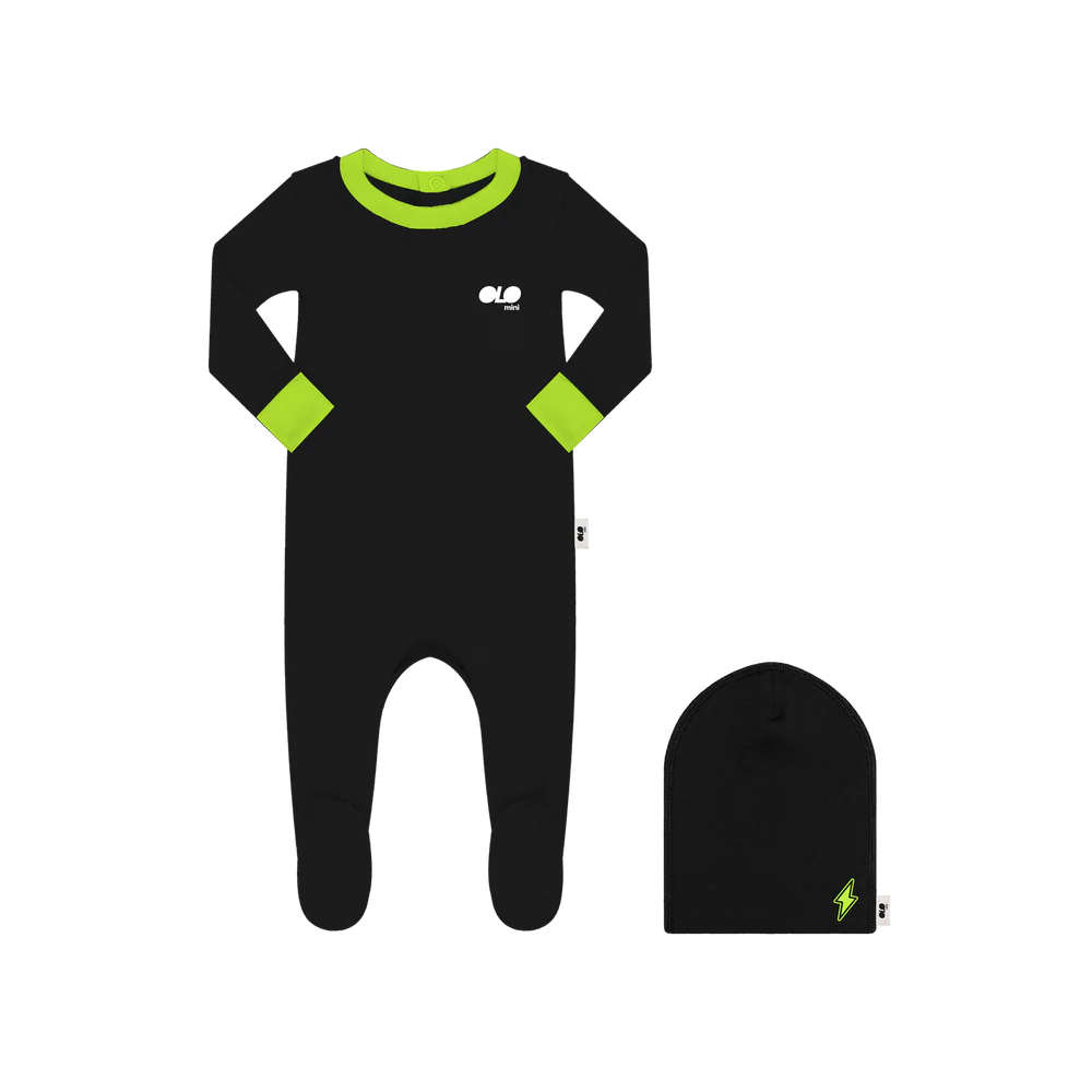 Olo Neon Blaze Footie + Beanie