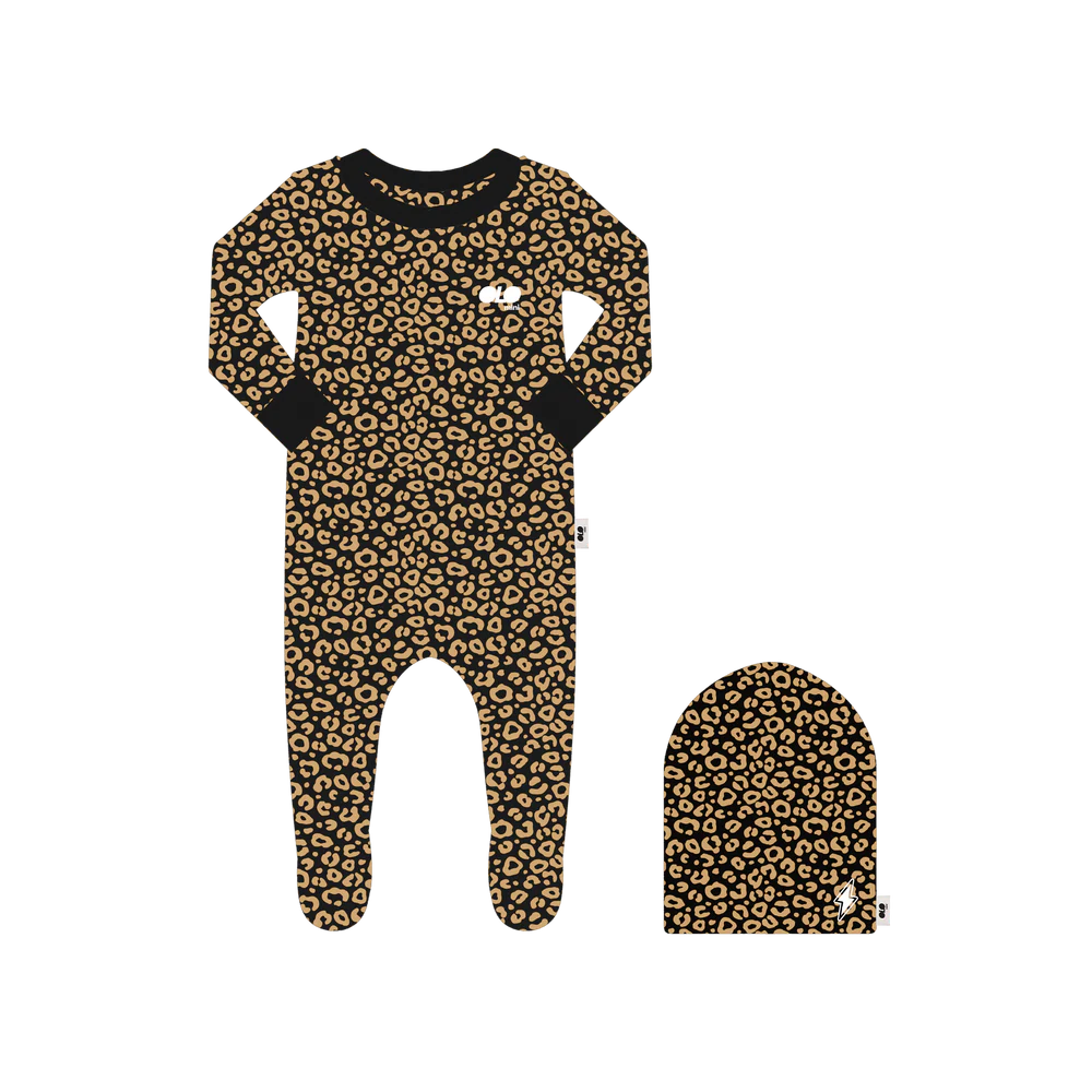 Olo Fawn Safari Footie + Beanie