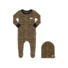 Olo Fawn Safari Footie + Beanie