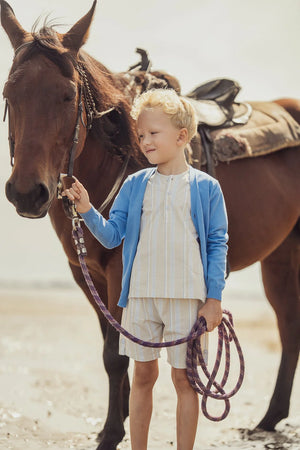 Kipp - Blue Long Sleeve Knit Sweater